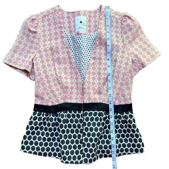 Anthropologie Elevenses Sprinkling of Pink Jacket Size 4 Boho Cottage Retro - Picture 4 of 8